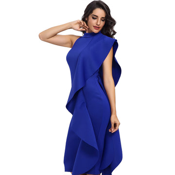 Large Ruffled Sleeveless Dress