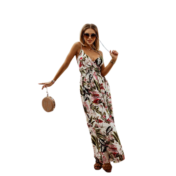 V-neck Boho Maxi Dress