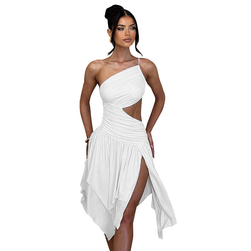 Shoulder Hollow Backless Short Dress